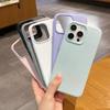 Capa de couro fosco com furo grande resistente a quedas para Apple 15Promax Nova capa protetora de couro para iPhone14