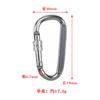 Fábrica en stock aleación de aluminio electroforesis negro hebilla de montañismo tipo d con bloqueo gancho para exteriores hebilla con bloqueo de tuerca accesorios para mochila