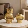 Jarrón de Cerámica Clásico, Mueble de TV Estilo Antiguo, Decoraciones para Sala de Estar, Sensación Retro de Alta Gama, Arreglo Floral para Sala de Estar
