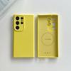 Adecuado para Samsung S24Ultra Funda de Silicona Magnética Líquida S23Plus Color Puro S25Ultra Funda Protectora de Agujero Fino