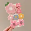 Lindos pasadores para el cabello de niños con diseños de flores, Pinzas para flequillo de princesa, Pegatinas mágicas de dibujos animados, Accesorios para el cabello frescos y dulces para niñas pequeñas