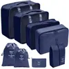 Set organizador de viaje premium, incluye 11 piezas: bolsas para guardar ropa, bolsas con cordón, bolsas para cosméticos y artículos de tocador, y bolsas de malla plegables para almacenamiento