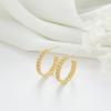 Brincos de Pino Zhongxing Estilo Europeu e Americano Luxo Leve High-end Femininos Agulha de Prata S925 Brincos 14k Retenção de Cor Vazado Nicho Joias