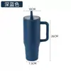 Copo com Alça 40oz Transfronteiriço, Copo de Gelo de Grande Capacidade, Copo de Carro de Aço Inoxidável 304 a Vácuo de Camada Dupla, Copo Portátil com Canudo