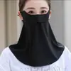Mascarilla Protectora Solar de Seda de Hielo para Mujeres en Verano, Protección Fina para el Cuello, Mascarilla Transpirable Integrada de Cara Completa Anti-UV, Parasol para Conducir