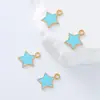 Colgantes de Estrella de Colores, Adornos de Estrella de Cinco Puntas con Goteo de Aceite, Colgantes Pequeños, Accesorios Hechos a Mano para Bricolaje, Materiales para Accesorios de Pulseras y Collares