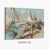 Venta al por mayor de pinturas colgantes con paisaje oceánico para sala de estar y dormitorio, Amazon, nuevas pinturas al óleo vintage, viento, mar, navegación, pintura decorativa.
