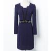 Moda feminina de meia-idade Chen Miaoyan temperamento de mãe plus size outono vestido saia de manga comprida 40-50 anos
