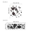Adhesivos de pared creativos florales negros transfronterizos para decorar la sala de estar, la entrada, el dormitorio, el restaurante, el estudio, pintura autoadhesiva, PVC removible