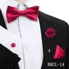 Gravata Borboleta Quadrada de Seda para Negócios Conjunto de 4 Peças Estilo Coreano Masculino Acessórios de Vestimenta para Banquete de Casamento Fábrica de Gravatas de Borboleta Estoque Pronto