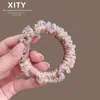 Elástico de Cabelo de Cristal Super Brilhante para Mulheres 2026 Novo Estilo Elegante Prendedor de Rabo de Cavalo Que Não Danifica o Cabelo, Acessório de Cabelo de Coque de Alta Qualidade