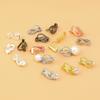 Venta caliente material de cobre clip triangular diy hecho a mano accesorios de joyería personalizados clip para la oreja sin agujero en la oreja fabricantes de accesorios de cobre al por mayor