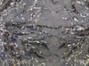 Tela Bordada Jiaxin Malla Elástica Patrón Bicolor Bordado de Lentejuelas de 3 mm Pieza Tela de Lentejuelas Moda Vestido Moda Europea y Americana