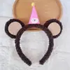 Faixa de Cabelo para Lavar o Rosto para Mulheres Nova Faixa de Cabelo Doce de Desenho Animado Faixa de Cabelo Faixa de Cabelo de Pelúcia Acessórios Especiais para Cabelo de Crianças