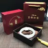 Gelo natural através do bracelete de jade afegão terno bracelete de beleza larga leucorreia de sebo certificado caixa de presente venderá kit de presente