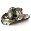 Nuevo sombrero de vaquero occidental con estampado de camuflaje para hombre y mujer, sombrero de jazz para protección solar en viajes al aire libre, sombrero de comercio exterior