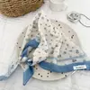 Bufanda Pequeña de Seda a Rayas Artísticas de Estilo Japonés para Mujer, Delgada Pastoral Versátil Casual Estilo Urbano Lindo Pañuelo para la Cabeza Accesorio para el Cabello