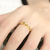 Anillos de Corazón a Corazón de Espiga de Trigo de Amor Eterno Estilo TikTok para Parejas, Anillos Versátiles Ajustables de Aleación de Cobre Joyería