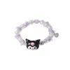 Pulseira Magnética de Casal com Contas de Cristal Doce Desenho Animado Cachorro Canela Kuromi Pulseira Magnética Presente para Melhor Amigo