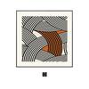Pintura decorativa naranja mural cuadrado pintura moderna simple lujo ligero pintura colgante sala de estar sofá pared de fondo fabricantes mayoreo