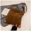 Bolso de Hombro Retro de Alta Gama Transfronterizo para Mujer 2026 Nuevo Modelo Bolso Tote Simple de Gran Capacidad en Gamuza Bolso Cruzado