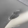 Aguja de Plata Simple para Ir al Trabajo Compacto Espiral Uña para Hueso de la Oreja Diario Exquisito Aretes de Diamantes Mancuerna Uña Aretes Nicho para Mujeres