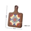 En stock Portavasos de Azulejo de Madera Maciza con Asa Aislamiento Térmico Salvamanteles Simple para Hogar de Madera Maciza para Mesa de Comedor Salvamanteles para Sopa y Arena
