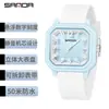 El Reloj de Cuarzo Jelly de Contraste Más Vendido de Sanda Cuadrado Simple Personalizado Reloj Digital Tridimensional Reloj de Examen para Estudiantes