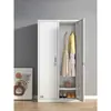 Armario Metálico de Dos Puertas Engrosado Gabinete de Almacenamiento de Cuatro Puertas para Dormitorio Escolar Gabinete Metálico con Cerradura para Vestuario de Empleados en Fábrica Taller