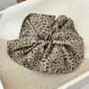 Scrunchie de Tecido com Estampa de Leopardo Simples Estilo Coreano com Toque de Luxo, Elástico de Cabelo Versátil com Estampa de Leopardo, Acessório de Cabelo Elegante e Versátil