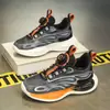 Zapatos para Niños Tenis Infantiles 995 Estilo Primavera y Otoño Malla Transpirable Suela Suave Zapatos de Correr para Niños Negro Naranja Zapatos de Papá