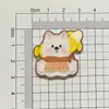 [Tamanho Grande] Desenho Animado Acrílico Fofo Glitter West Highland Acessórios de Joia Broche DIY Emblema Geladeira