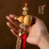 Colgante de calabaza de latón cinco diqian puerta a puerta natural puerta abierta sala de estar dormitorio borla roja adornos con el carácter fu