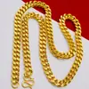 Collar Chapado en Oro para Hombre, Joyería de Oro Sudafricana, Oro Pulido a la Llama, Mismo Color por Dentro y por Fuera, Tendencia Nacional