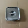 Caja de Condimentos de Acero Inoxidable con Tapa, Caja de Condimentos Comercial, Taza Cuadrada de Acero Inoxidable para Saborizantes, Caja de Ingredientes de Cocina, Recipiente para Manteca