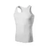 Chaleco de Algodón Puro para Hombre, Chaleco Elástico de Canalé Fino, Talla Grande, Blanco y Negro, Transpirable