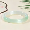 Pulseira de Pedra Olho de Gato, Gelo Transparente Lua Branca, Novo Estilo Chinês Design Flor de Pessegueiro Semelhante à Calcedônia, Pulseira Meio Montanha Meio Água, Atacado Peça Única