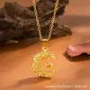 Popular Hielo Triturado Estrella de Hielo Luna de Ensueño Luna Collar Versátil Cadena de Clavícula en Forma de Corazón Joyería de Gama Alta Venta al por Mayor