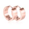 Brincos geométricos hip hop modernos novos em aço inoxidável galvanizado 7mm estilo chic personalidade brincos de aço titânio brilhante fecho de orelha
