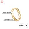 AliExpress venda quente cor aço inoxidável redondo em forma de oito, laço dourado símbolo do infinito anel aberto