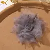 Primavera Cedo Organza Doce Gradiente Tingido Floral Rosa DIY Presilha de Cabelo Elástico de Cabelo Acessórios de Cabelo Femininos Enfeites Florais