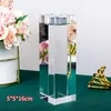 Suporte de Velas Quadrado de Cristal de Luxo Nórdico Decoração Adereço para Jantar Romântico com Velas Suporte de Velas Decoração de Mesa