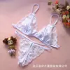 Lencería tres piezas bikini de entrepierna abierta conjunto de pijama de encaje sujetador tanga dos piezas dropshipping regalo