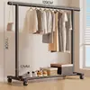 Perchero de pie para el hogar, dormitorio, balcón, dormitorio, tendedero simple, poste único, barra de secado interior