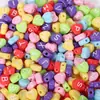 Cuentas del Alfabeto Inglés Hechas a Mano Sueltas Pulsera Collar Cadena de Teléfono Móvil Colgante Pulsera Accesorios de Joyería DIY