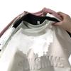 Camiseta de manga curta masculina verão solto menino tridimensional yitc plus size camiseta de meia manga estilo japonês aço-impresso letra camurça