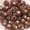 Contas Estrela de Cinco Pontas Bicolor Contrastantes de 12mm com Furo Reto Material para Acessórios de Corrente de Celular Colar de Joias Artesanais DIY