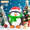 Brinquedo de Vinil para Cachorro Formato de Rena de Natal Boneco de Neve Pinguim Brinquedo Sonoro Brinquedo de Bola para Limpeza dos Dentes de Pet