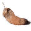 Colgante de pelo de zorro de 30 cm para Halloween, cola de zorro azul plateada, accesorio de piel auténtica, colgante para bolso de mujer