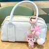 Mini figura de desenho animado com contas coloridas, pequeno acessório, pingente de garrafa de areia movediça, acessório de chaveiro, decoração fofa para mochila, pequeno presente